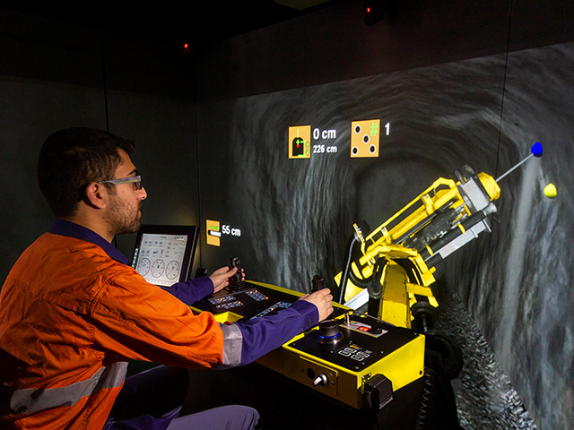 Epiroc ME7 C Longhole Production Drill Rig Training Simulator Module