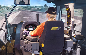 Simulator for Caterpillar 24M Grader