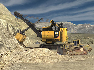 Immersive Technologies - Simulator for Cat 7495 Rope Shovel