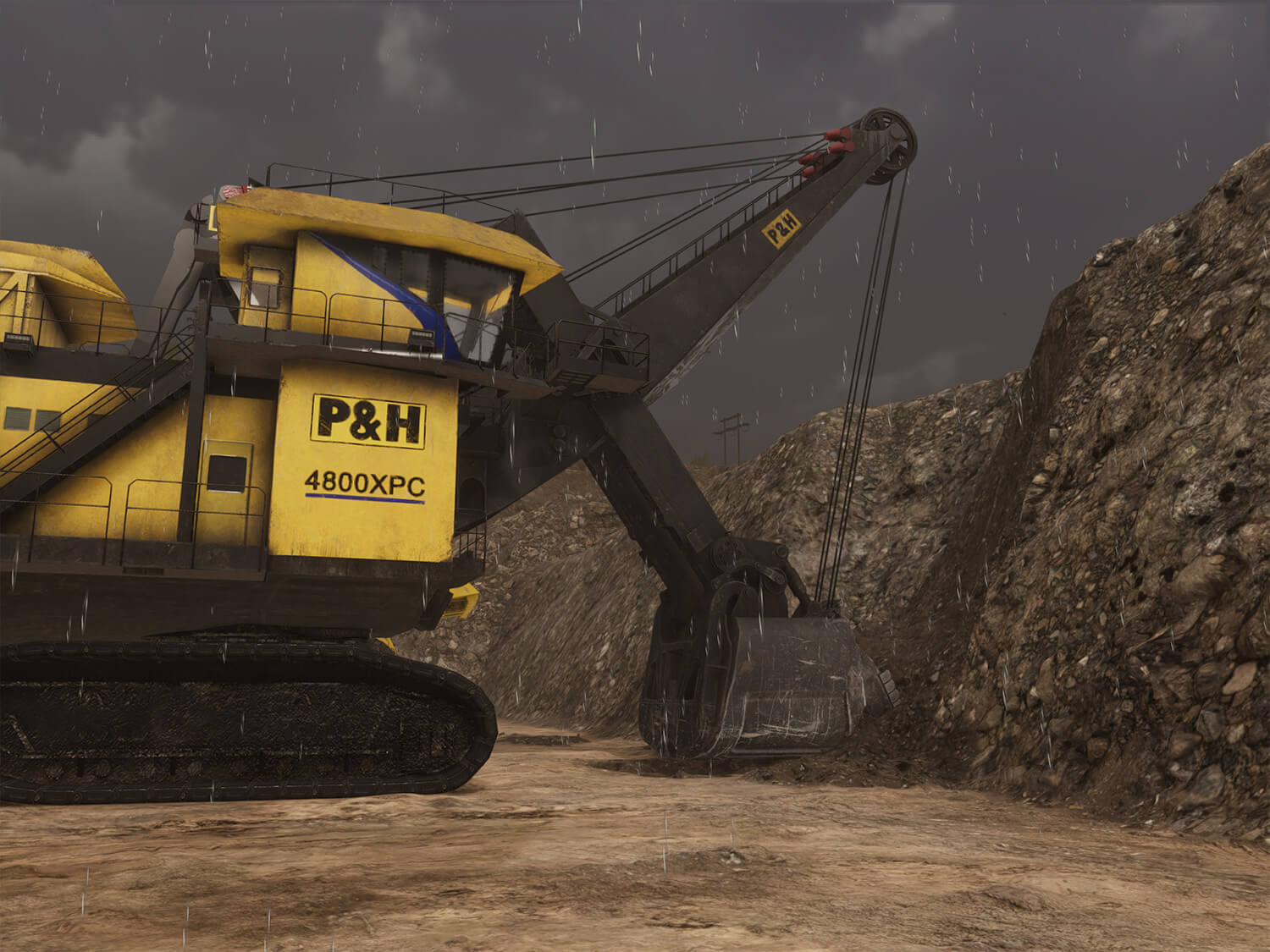 Komatsu P&H 4100XPC & 4800XPC Electric Rope Shovels (C-Series Seat and Controls) Training for adverse weather