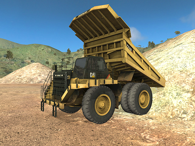 Immersive Technologies Simulator For Cat 777g Haul Truck