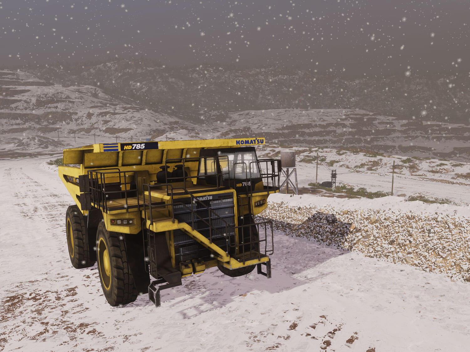 Komatsu HD785-8, HD1500-8 - Adverse Weather Training