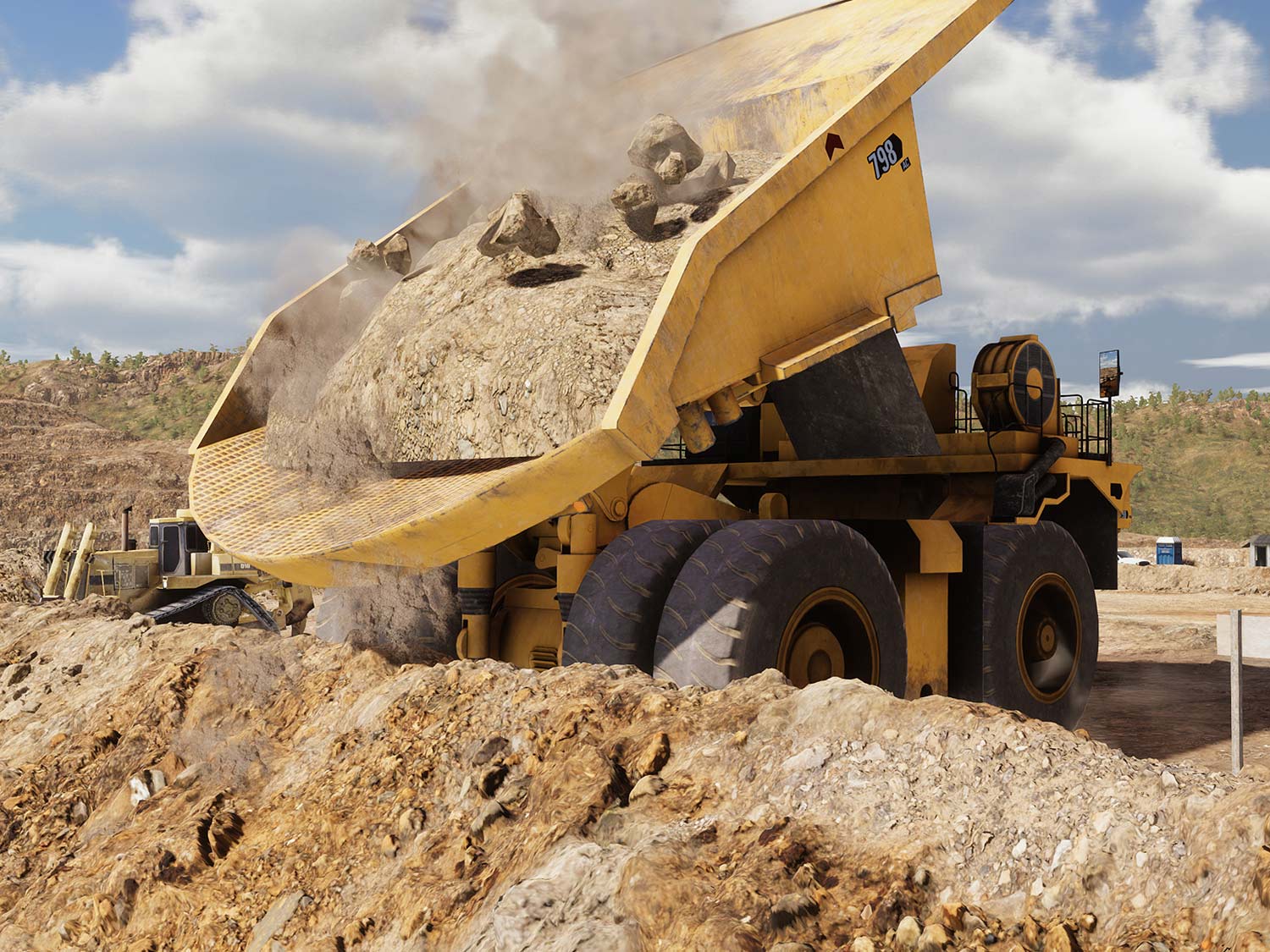 Cat 798, 794 AC (Next Generation Cabin) Dumping Training