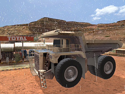 Cat (Bucyrus) MT4400 Adverse Weather Training (shown on Custom Mine Site)