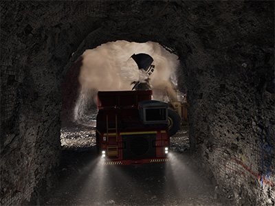 Sandvik TH663 Underground Truck Loading Training